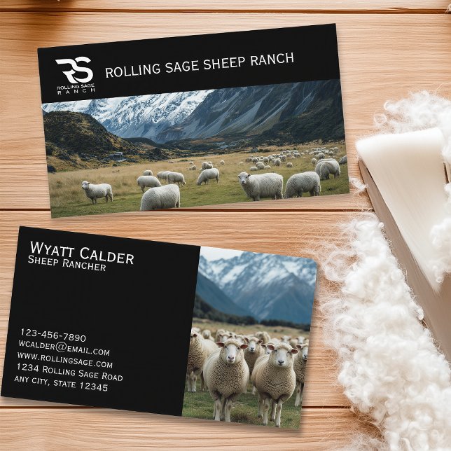 Sheep Ranching – Livestock, Wool Production Visitenkarte (Von Creator hochgeladen)