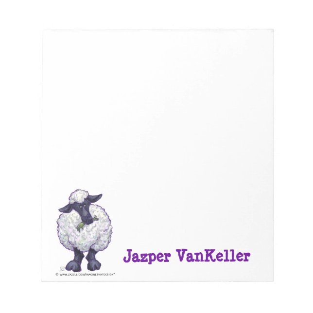 Sheep Stationery Notizblock (Vorderseite)
