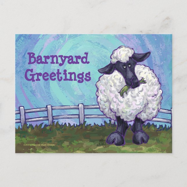 Sheep Stationery Postkarte (Vorderseite)