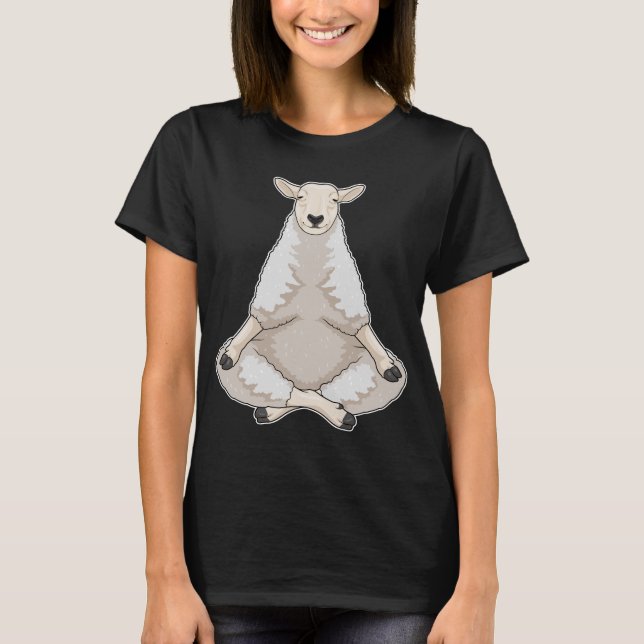 Sheep Yoga Fitness Meditation T-Shirt (Vorderseite)