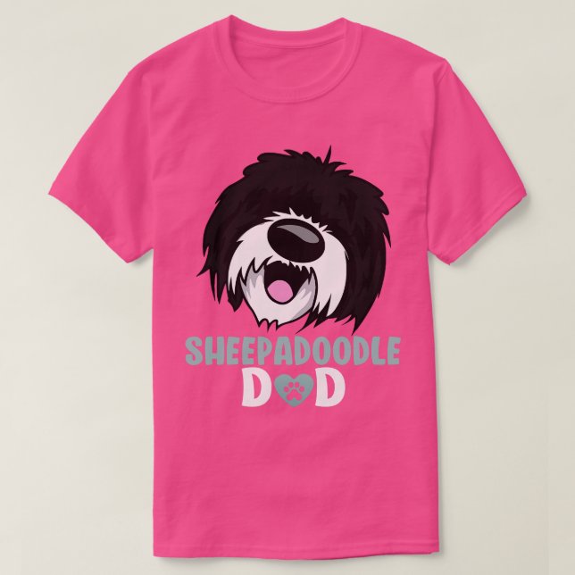 Sheepadle Vater Adorable Sheepadle Vater Hunde Lie T-Shirt (Design vorne)