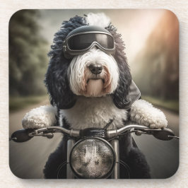 Sheepadoodle Biker Untersetzer