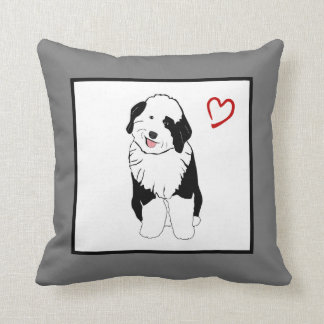 Sheepadoodle dekoratives Kissen