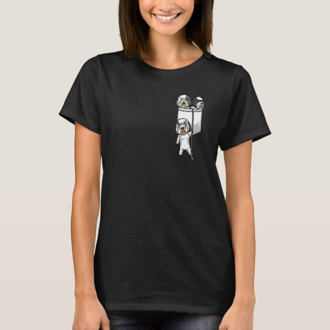 Sheepadoodle Dog In Pocket Premium T-Shirt (Vorderseite)
