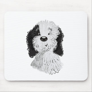 Sheepadoodle hand drawn illustration mousepad