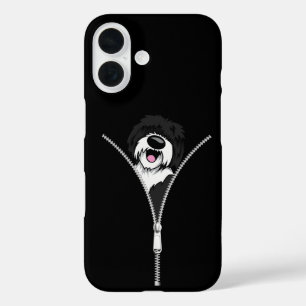 Sheepadoodle-Hund-Reißverschluss Lustiger Hundebes iPhone 16 Hülle