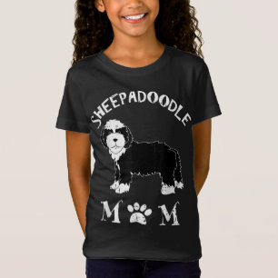 Sheepadoodle Mama Welpen Niedliches Tier Tierhund  T-Shirt