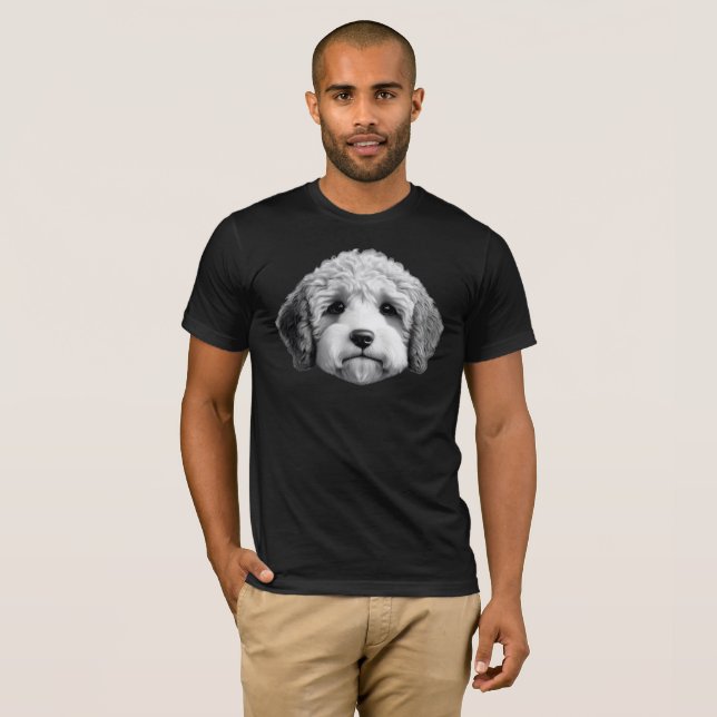 Sheepadoodle, niedliches Gesicht 2 T-Shirt (Vorne ganz)