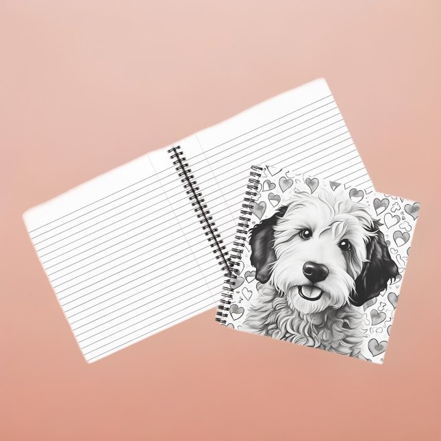 Sheepadoodle Puppy-Notebook Notizbuch (Sheepadoodle Puppy Notebook)
