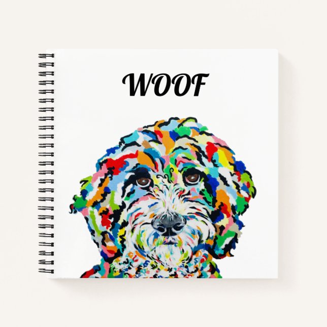 Sheepadoodle Square Notebook Notizbuch (Vorderseite)