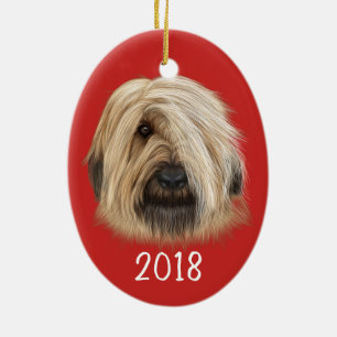 Sheepdog Portrait Keepake Jahr Keramik Ornament