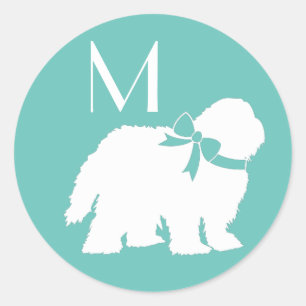 Sheepdog Puppy Old English Sheep Dog Runder Aufkleber