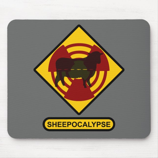 Sheepocalypse Zeichen 1 Mousepad (Vorne)