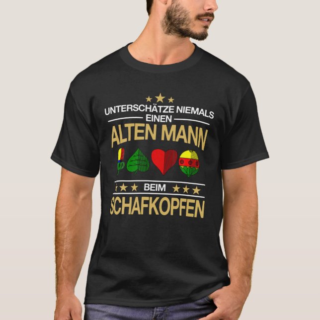 Sheep's Head Card Game Sprichwort Geschenkidee T-Shirt (Vorderseite)