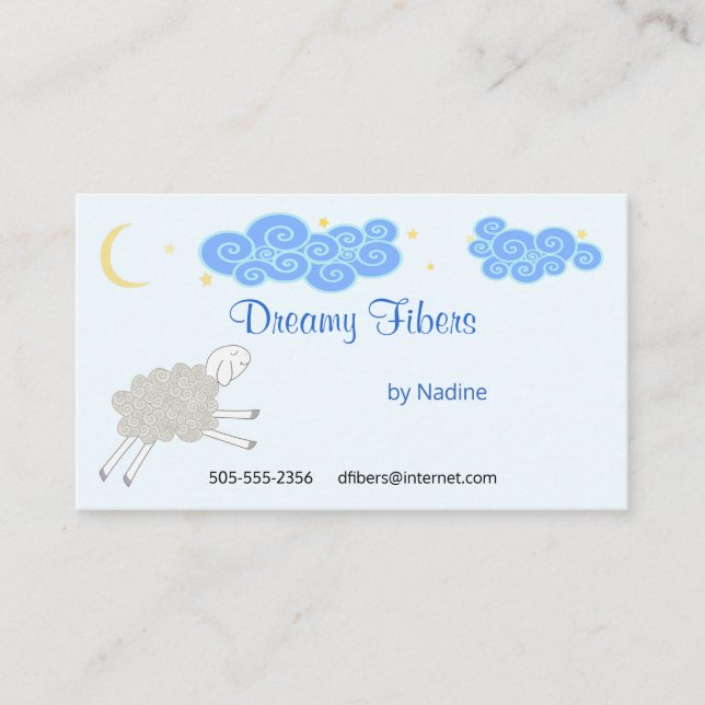 Sheepy Dreams Yarn Store Visitenkarte (Vorderseite)