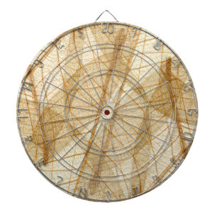 Sheer Cream Beige Lace Blätter Dartscheibe