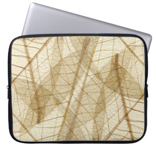 Sheer Cream Beige Lace Blätter Laptopschutzhülle
