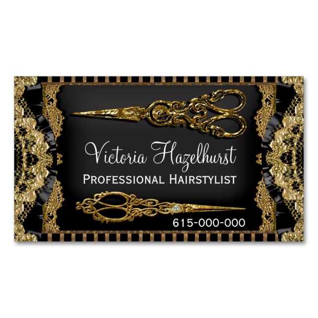Sheer Hazelhurst Double Scissor Magnetic Magnetische Visitenkarte (Vorderseite)