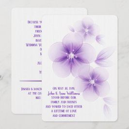 Sheer Lila Blossom Wedding Einladung