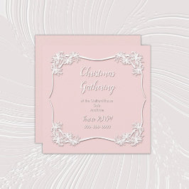 Sheer Poinsettia Lace Blush Einladung