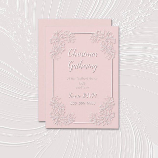 Sheer Poinsettia Lace Blush Invitation (Créateur téléchargé)
