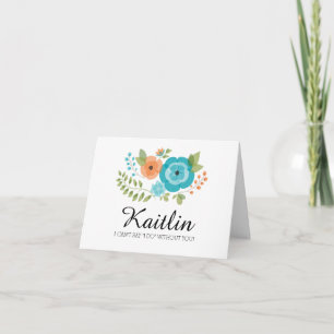 Sheer Summer Blume   Werden Sie meine Brautjungfra Einladung