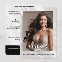 Sheer Sunburst Pageant Autograph Card Feiertagskarte