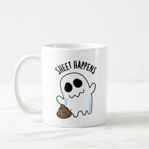 Sheet Happens Funny Ghost Pun Kaffeetasse