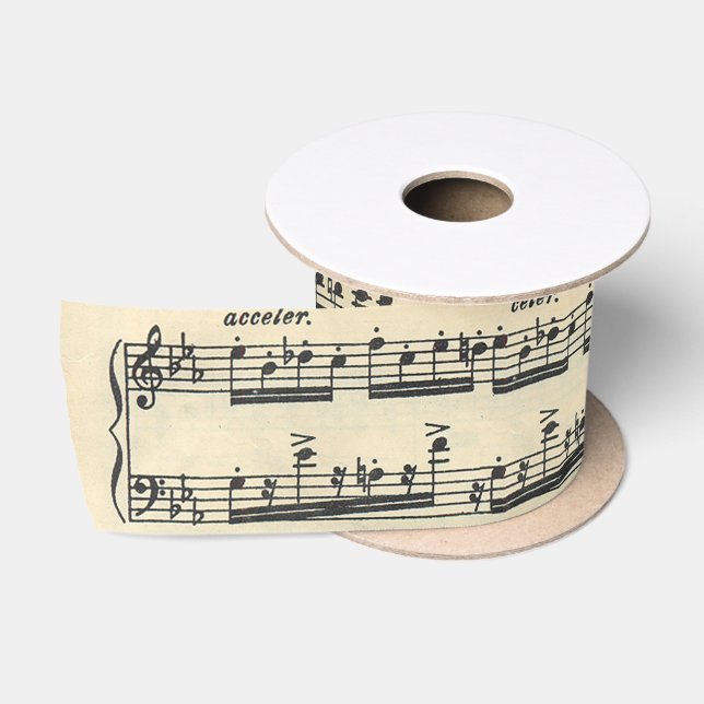 Sheet Music Design Satinband (Spule)