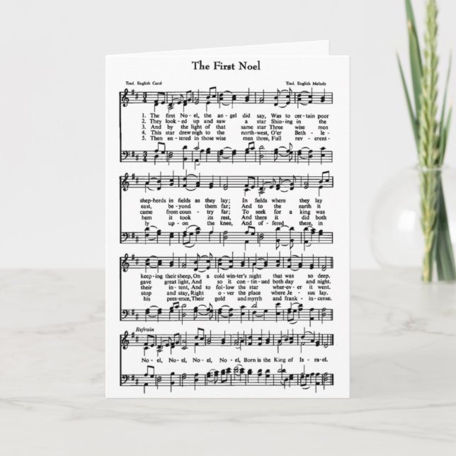 Sheet Music Feiertagskarte (Vorderseite)