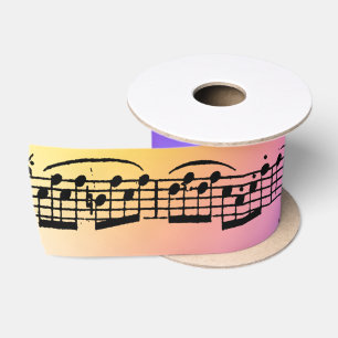 Sheet Music Holographic Rainbow Satinband
