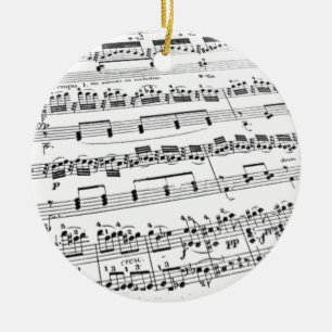 Sheet Music Keramik Ornament