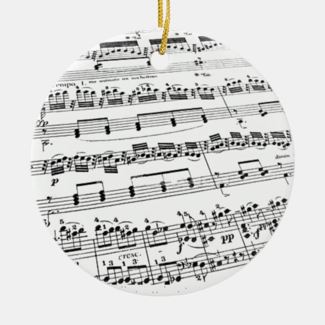 Sheet Music Keramik Ornament (Vorne)