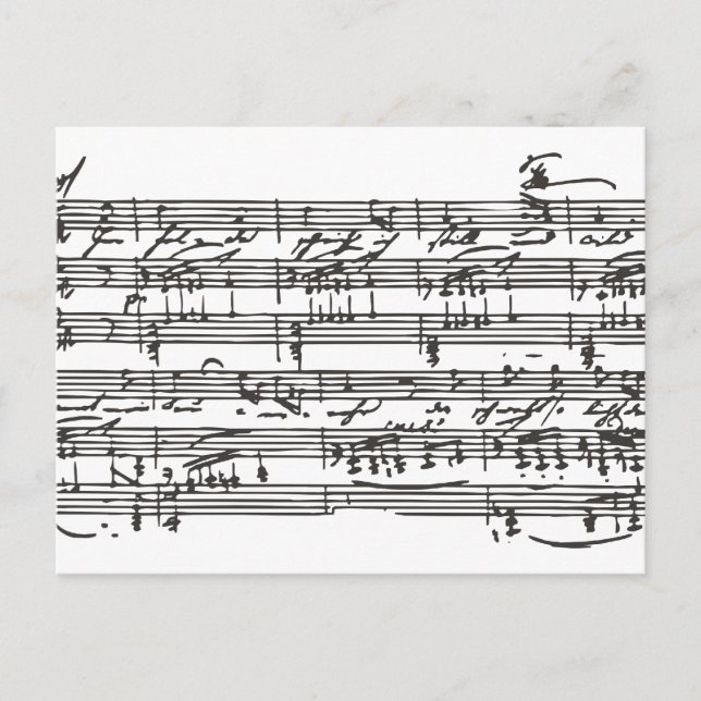 Sheet Music Postkarte (Vorderseite)