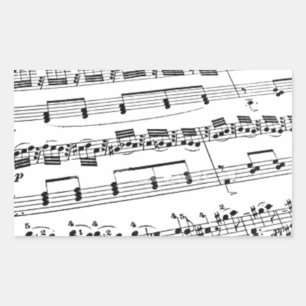 Sheet Music Rechteckiger Aufkleber
