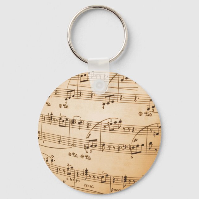 Sheet Music Template Erstellen Sie Ihre eigenen be Schlüsselanhänger (Vorderseite)