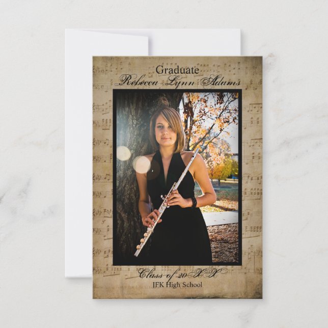 Sheet Music w/Fotos - Ankündigung von 3x5 Abschlus (Vorderseite)