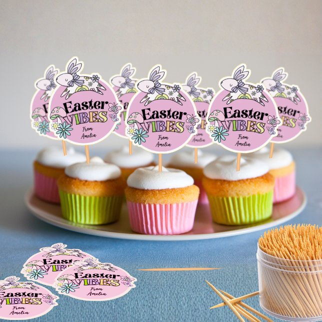 Sheet of 14 Easter Stickers Cupcake Toppers Aufkleber (Von Creator hochgeladen)