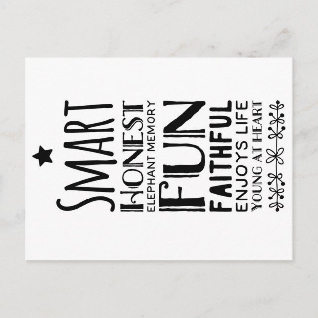 Sheffey Akronym mit einem Star Postkarte (Vorderseite)