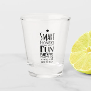 Sheffey Akronym mit einem Star Schnapsglas