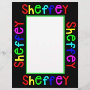 Sheffey Bold Rainbow Schriftartes Briefbogen