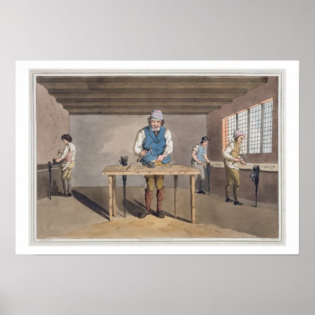 Sheffield Cutler von `Costume of Yorkshire' engr Poster (Vorne)