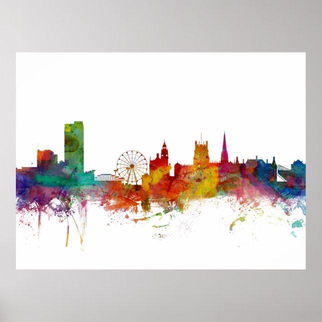 Sheffield England Skyline Poster (Vorne)