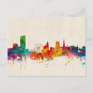 Sheffield England Skyline Postkarte