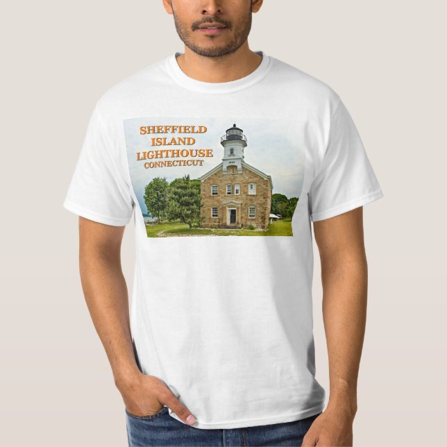 Sheffield-Insel-Leuchtturm, Connecticut T-Shirt (Vorderseite)