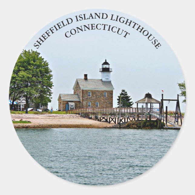 Sheffield Island Leuchtturm, Connecticut Stickers (Vorderseite)