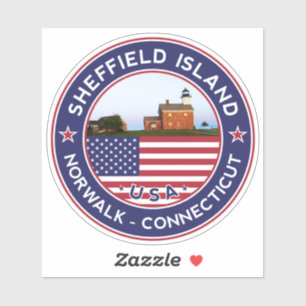 Sheffield Island Leuchtturm Norwalk Connecticut Aufkleber
