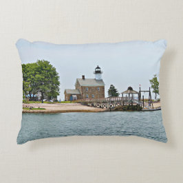Sheffield Island Lighthouse, CT Accent Pillow Dekokissen