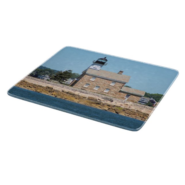 Sheffield Island Lighthouse, CT Cutting Board Schneidebrett (Ecke)