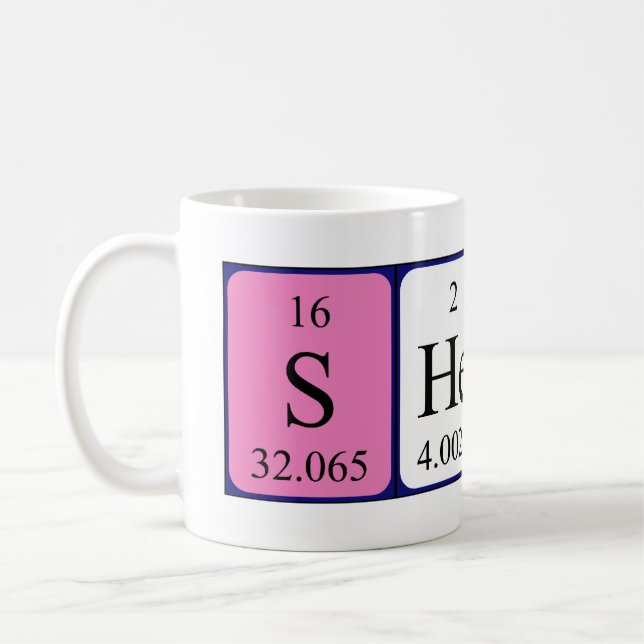 Sheila nom de table périodique mug (Gauche)
